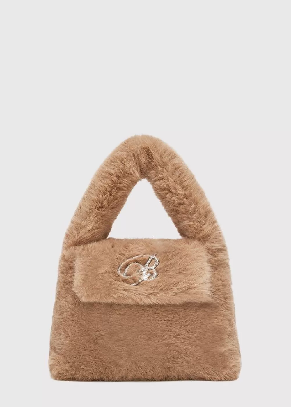 Women Blumarine Bag In Eco-Fur With Rhinestone Logo