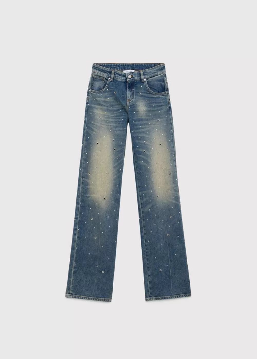 Women Blumarine Distressed Jeans With Embroidery