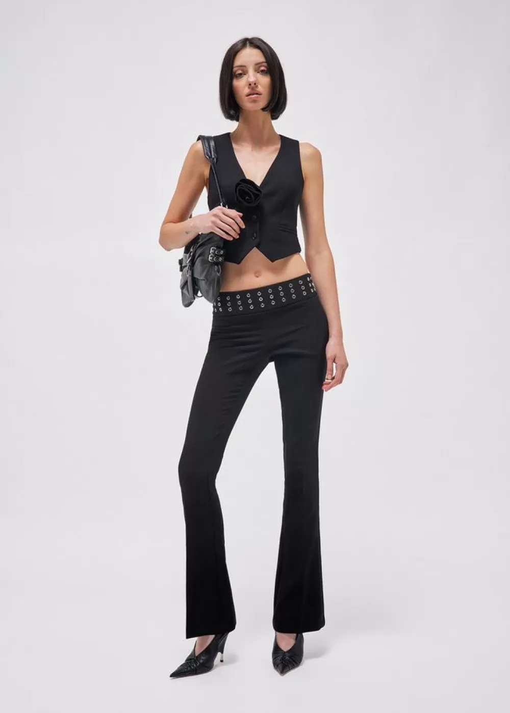 Women Blumarine Flared Trousers With Studs