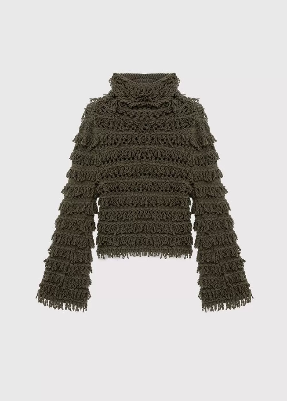 Women Blumarine Fur Stitch Wool Sweater