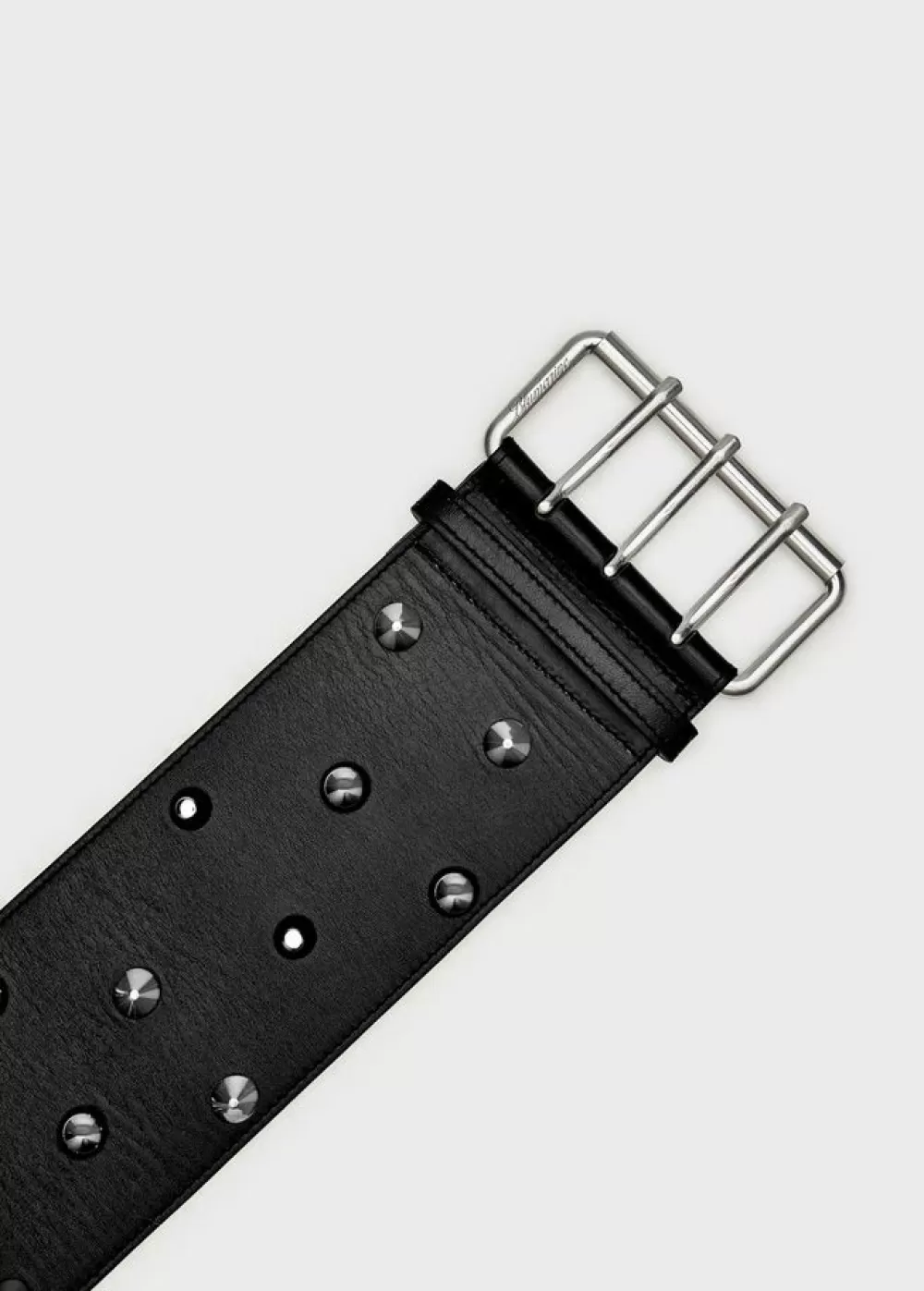 Women Blumarine Leather Belt With Embroidery Studs