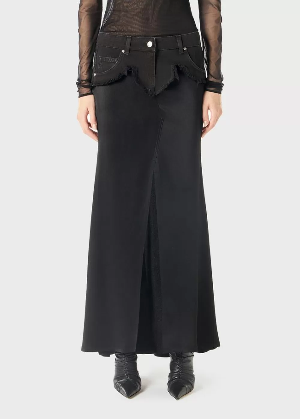 Women Blumarine Long Skirt With Denim Insert