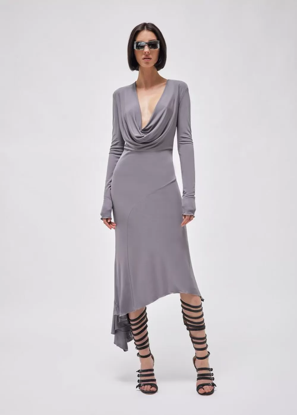 Women Blumarine Midi Dress With Hoodie Collar