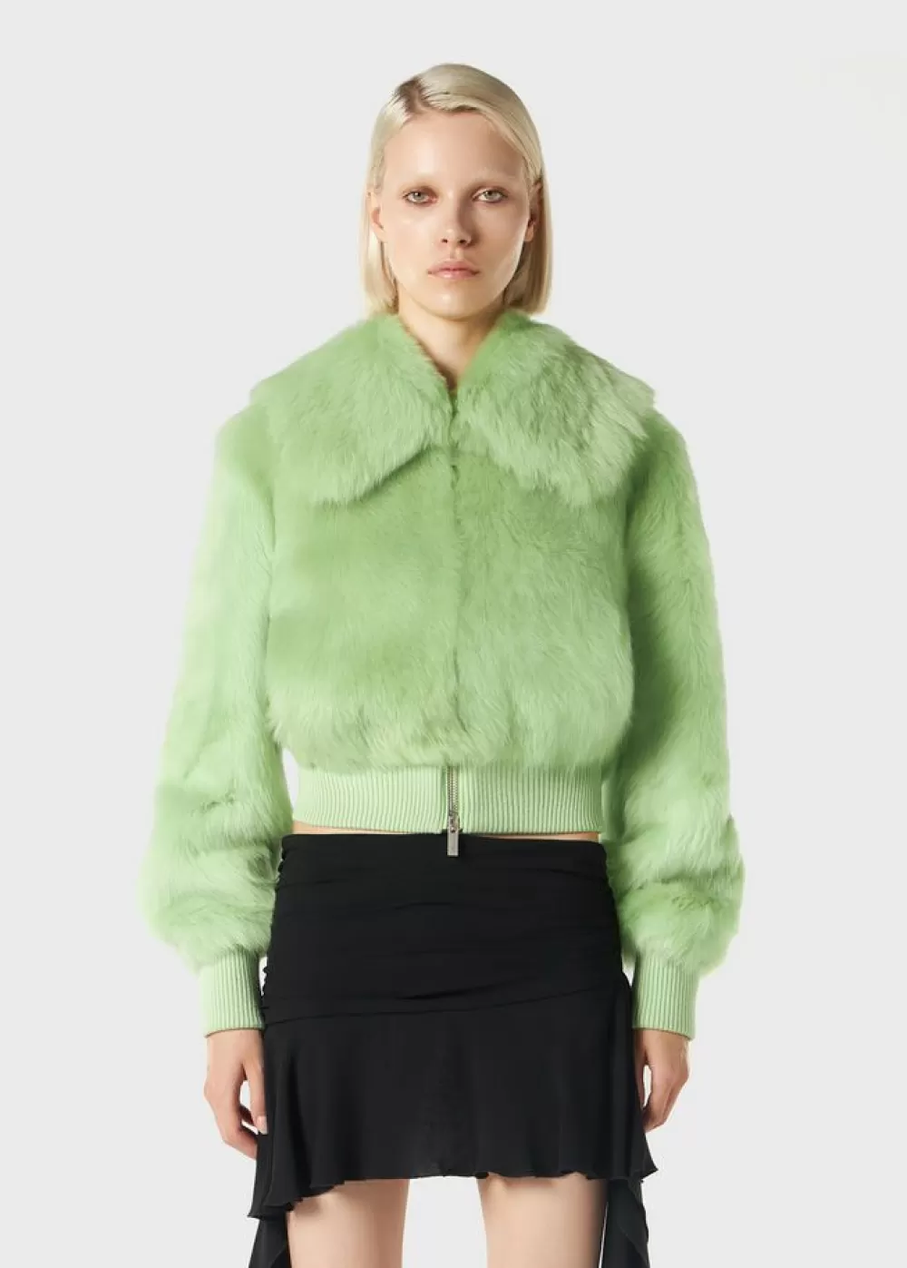 Women Blumarine Shearling Bomber Jacket