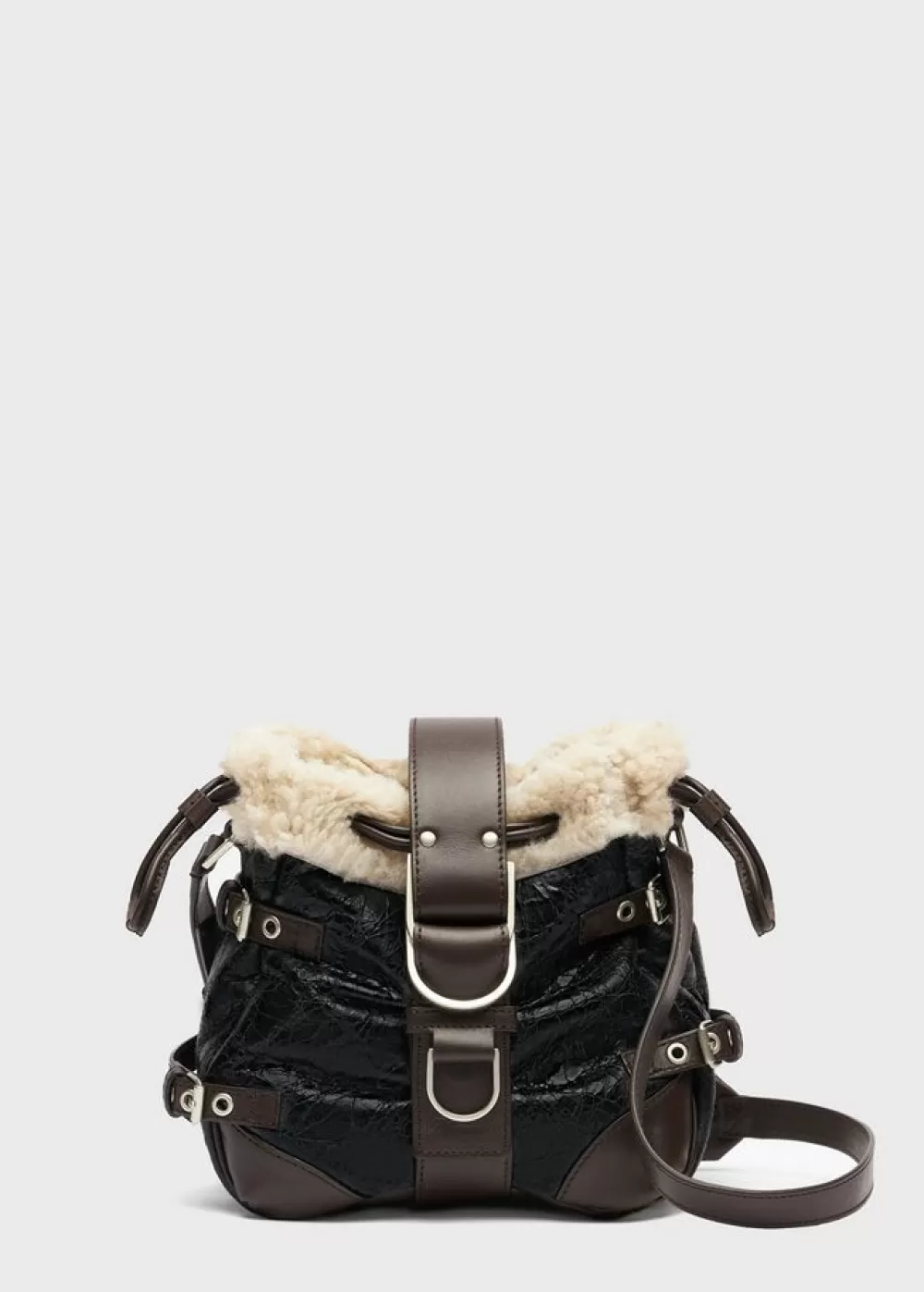 Women Blumarine Shearling Bucket Bag