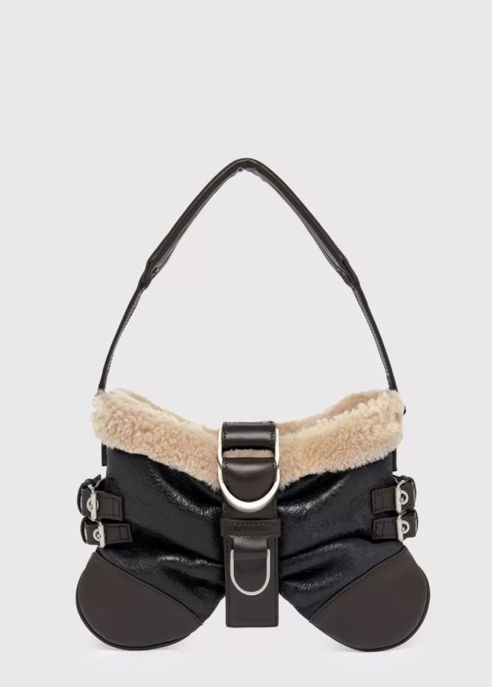 Women Blumarine Small-Size Butterfly Bag In Shearling