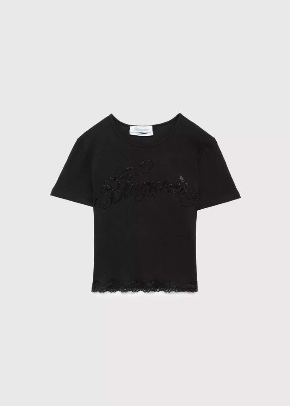 Women Blumarine T-Shirt With Logo And Lace